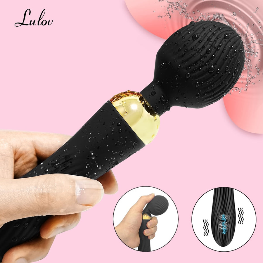 18 Speed Powerful Dildo Vibrator AV Magic Wand G Spot Massager Sex Toy