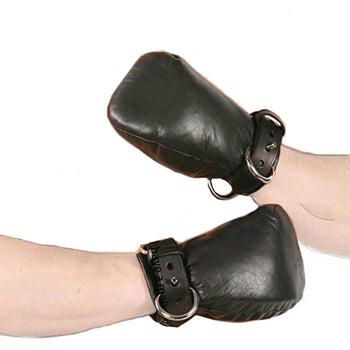 Puppy Bdsm Mittens Mitt,Leather Gloves Dog Paw Palm, Padded Handcuffs