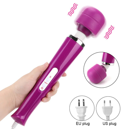 33cm Big Vibrators EU US Plug Magic Wand For Women Nipple Clitoris