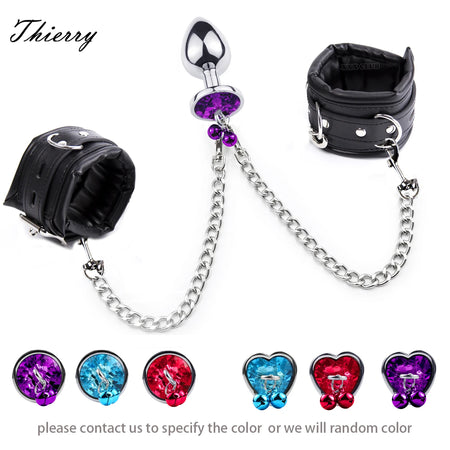 Thierry High-quality Anal Plug to Wrist Bondage Kit Bdsm Restraints