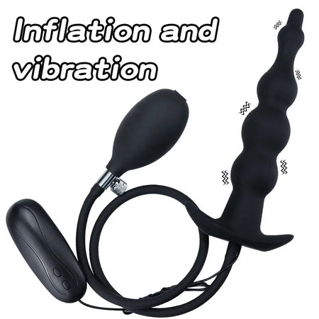 Huge Vibrator Inflatable Anal Plug Dildo Pump Anus Clean Enema Ass