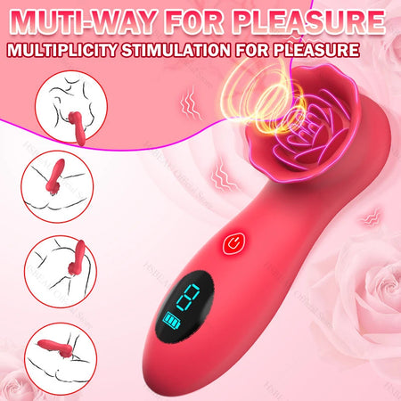 Clitoral Vibrator Vacuum Sucking and Licking Tongue Sex Toy for Women