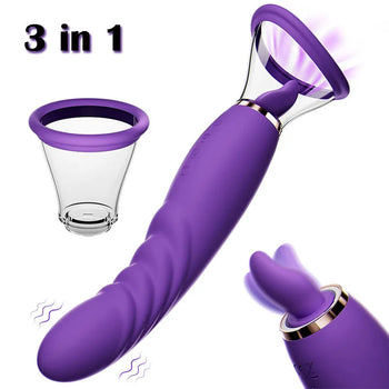 Clitoral Stimulator Licking Suction G spot Vibrator Tongue Oral