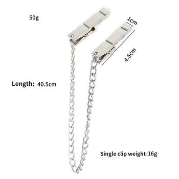 Metal Nipple Clamp With Metal Chain For Women Fetish To Breast Labia