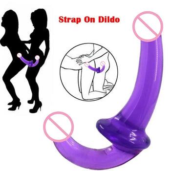 Double Strapon Dildo G Spot Vagina Stimulator Erotic Strapless Dildos