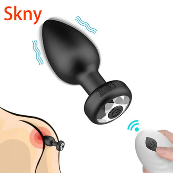 Anal Plug Vibrator 10 Speeds Butt Plug Prostate Vibrating Massager APP